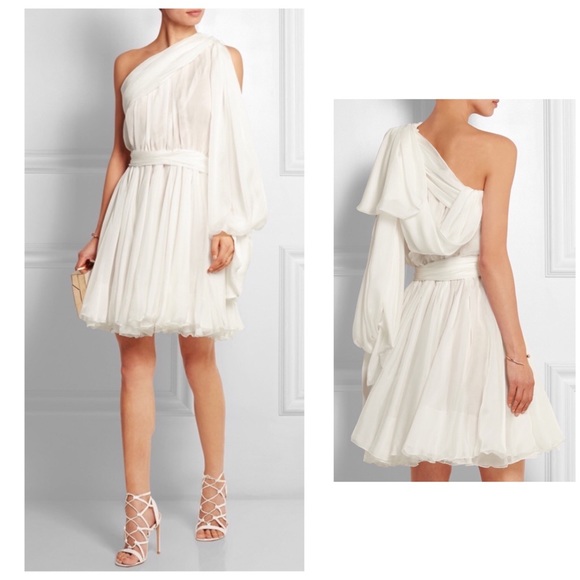 FAITH CONNEXION One-shoulder silk-chiffon dressNWT - Picture 1 of 10